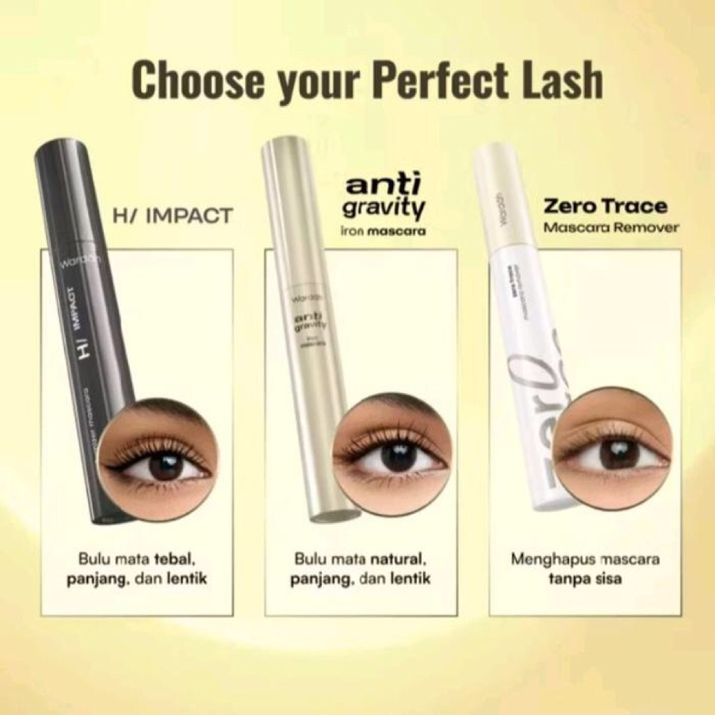 Wardah Anti Gravity Mascara // Volumizer Macara // Zero Trace Mascara Remover