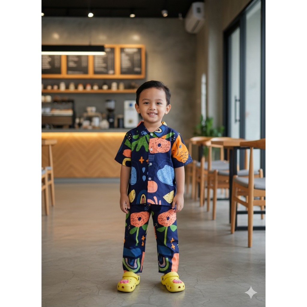 setelan Rayon anak/ set piyama rayon/ set piyama anak/ piyama anak Rayon/ setelan motif anak Unisex