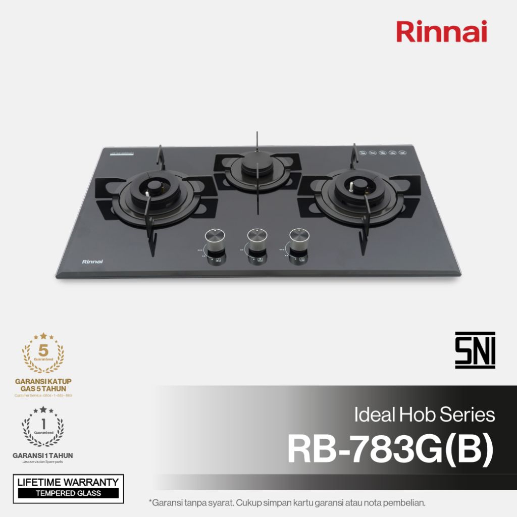 Kompor Gas Rinnai Tanam RB 783 GB 3 Tungku