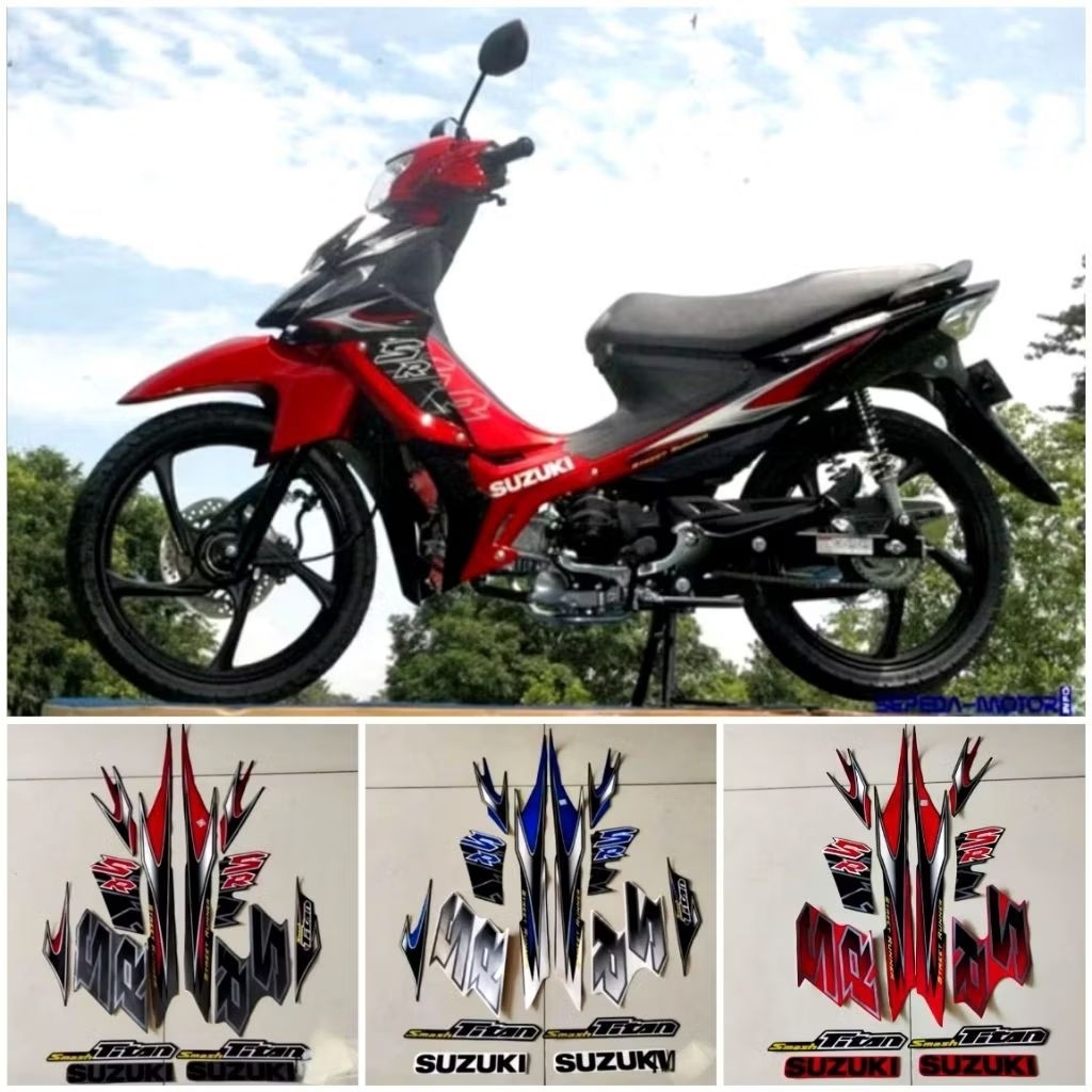 Stiker Striping Suzuki Smash Titan 2011 Standar