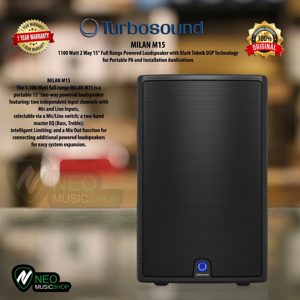 Speaker Aktif TURBOSOUND Milan M15 (1 pair)