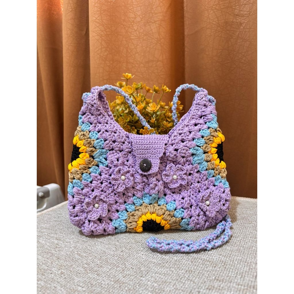 Tas Rajut Handmade muat hp dan dompet panjang