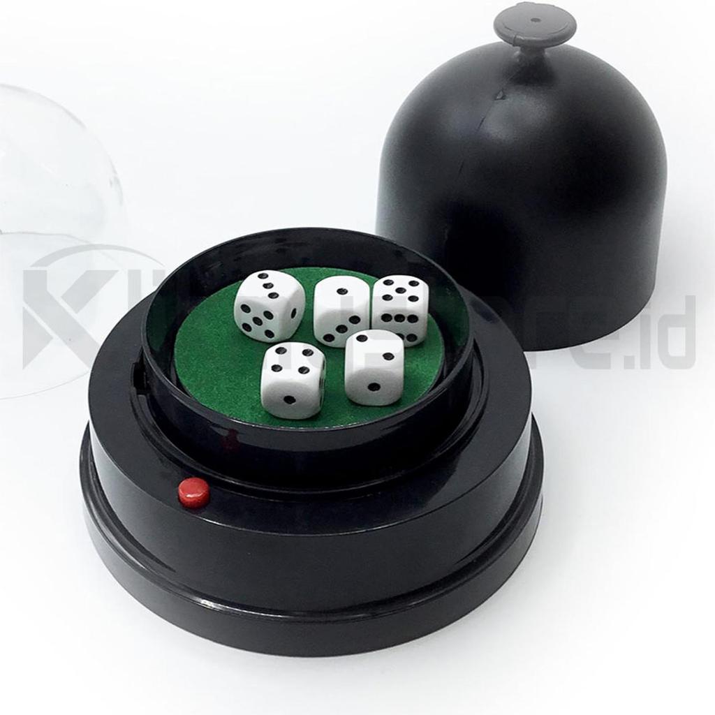 Happy Dice Mesin Pengocok Dadu Kocok 5 Shaker Alat Kocokan Dadu Elektronik Mainan Casino Board Game 