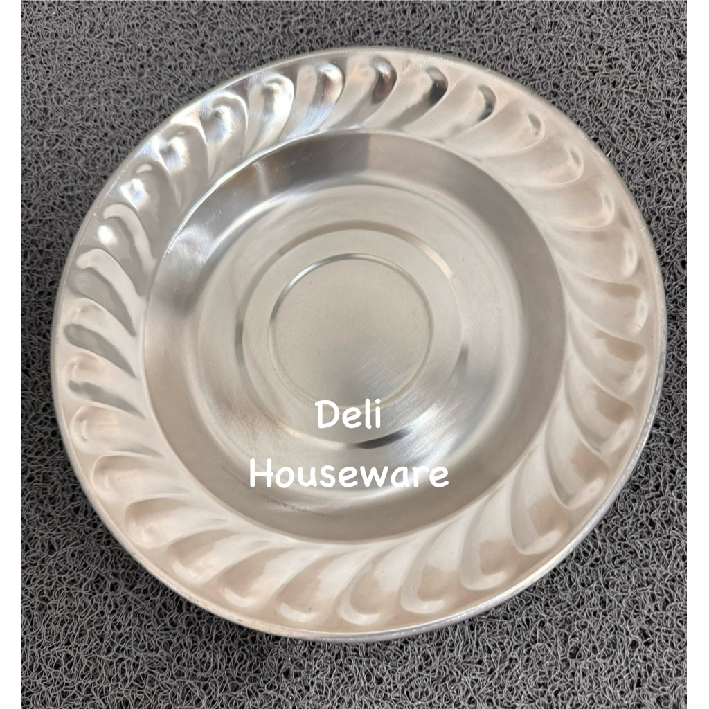 Piring Makan Stainless 22-24CM / Piring Stainles 555