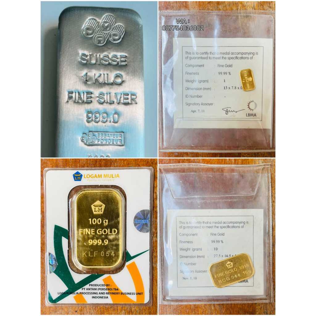 TERMURAH Logam Mulia LM Fine Gold Emas Antam 24K 1 gram 2.5 gram 5 gram ASLI ORI 100%
