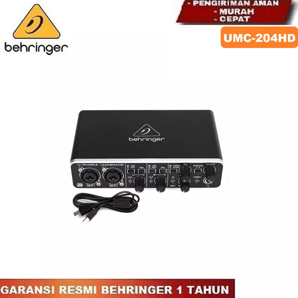 Behringer UMC204HD UMC204-HD UMC-204-HD USB AUDIO INTERFACE