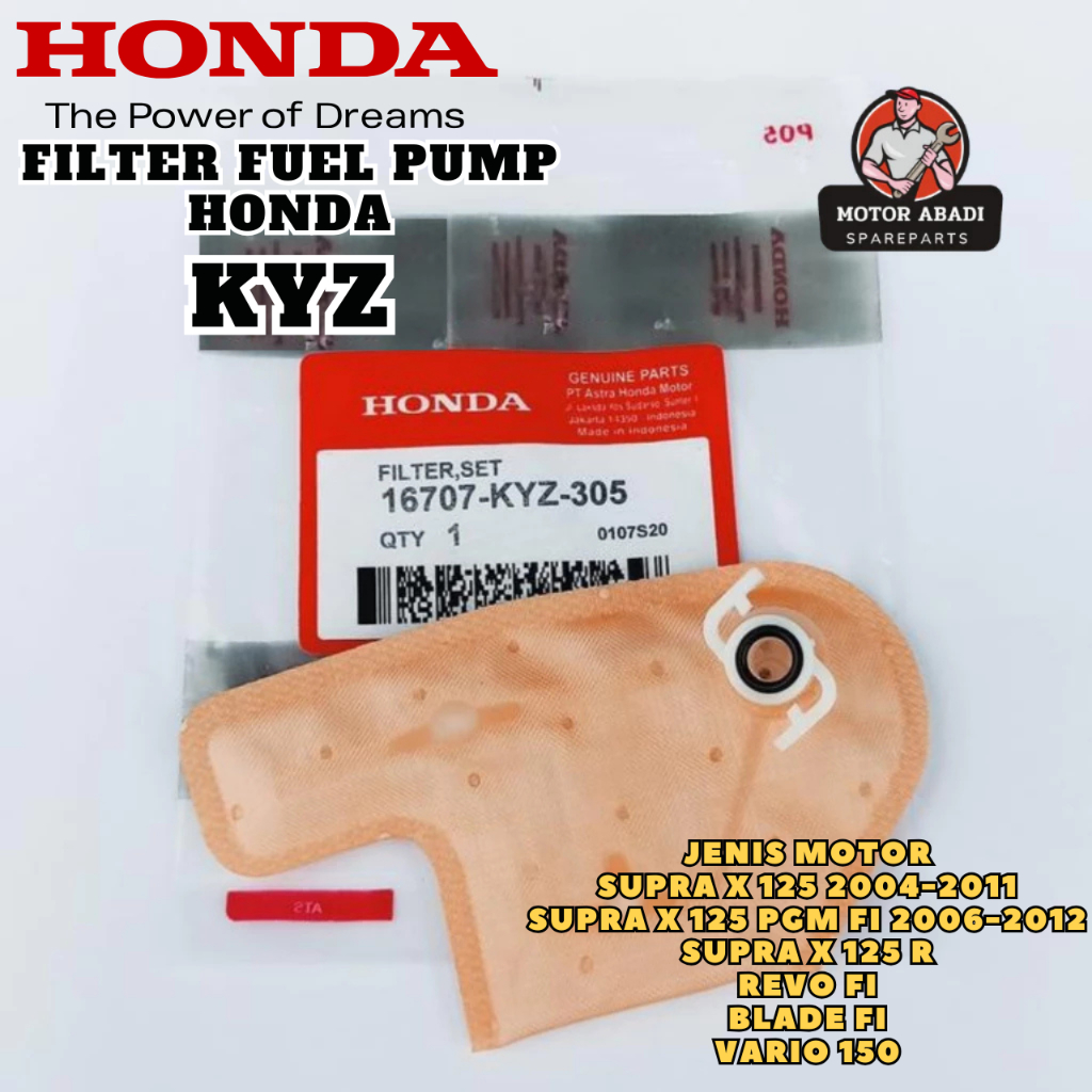 16707-KYZ-800 ORIGINAL Filter Fuel Pump Filter Saringan Bensin Pempers KYZ Honda Supra X 125 2004-20