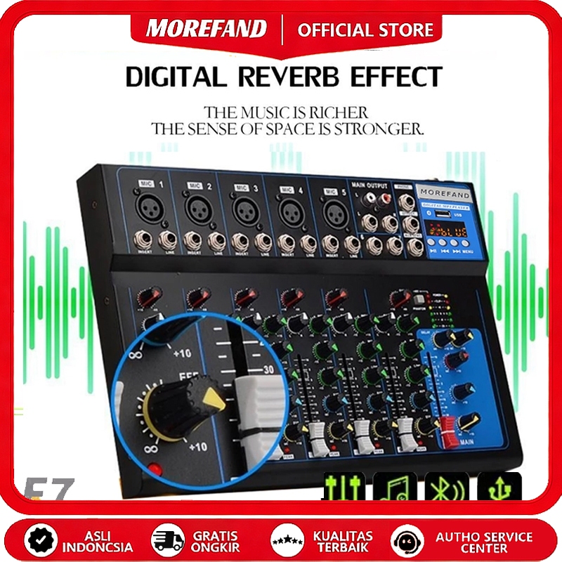Profesional Mixer Audio F4/F7 4 channel Bluetooth/PC/MP3 Mixer/with Digital Reverb Effect for stage