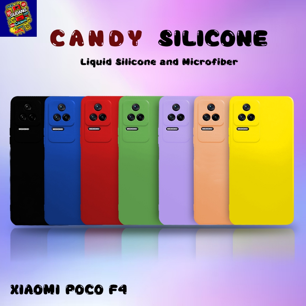 [ CUCI GUDANG ] Case Hp Xiaomi Poco F4 Candy Case Softcase MICROFIBER Casing