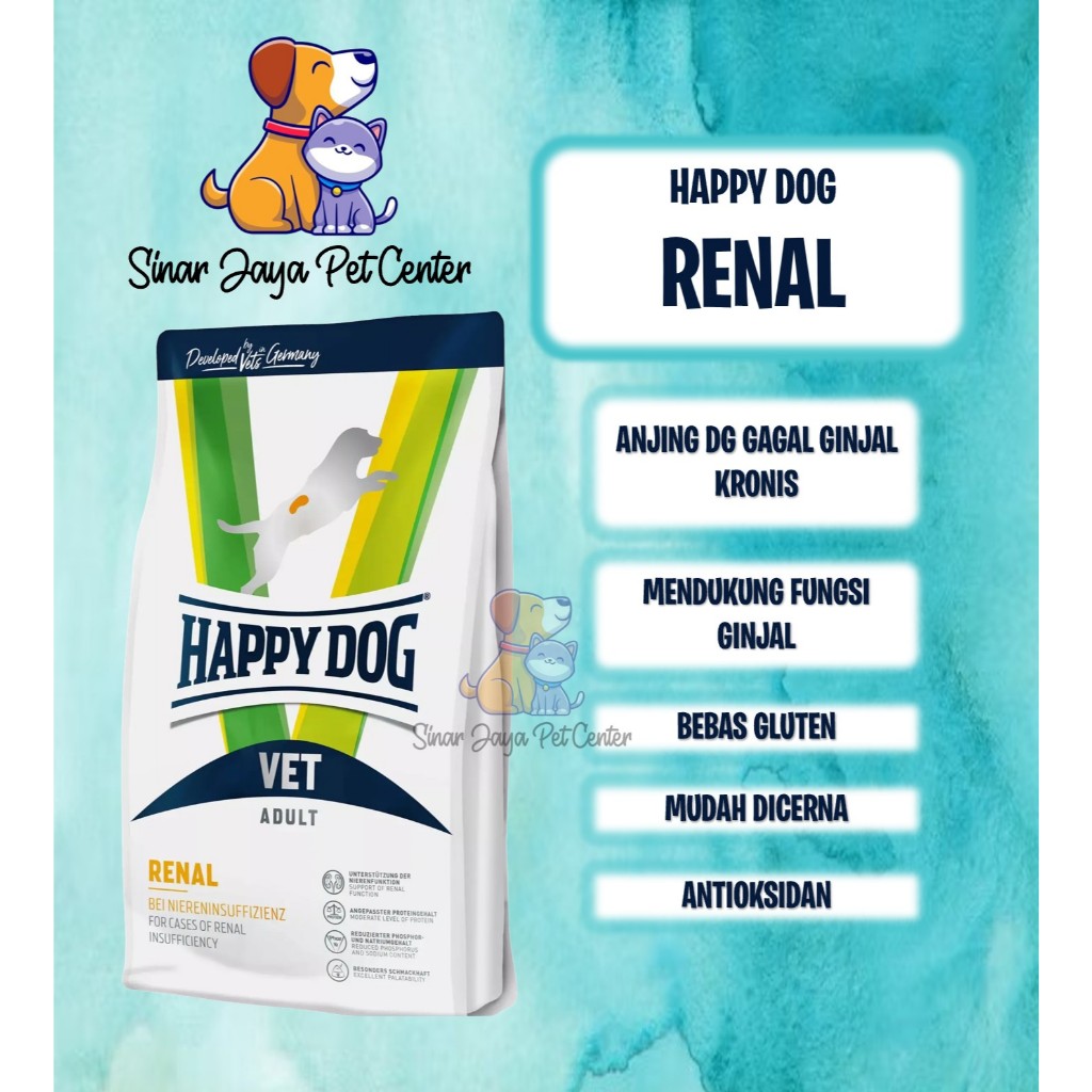 Happy Dog Vet Renal 12 kg freshpack makanan anjing sakit ginjal