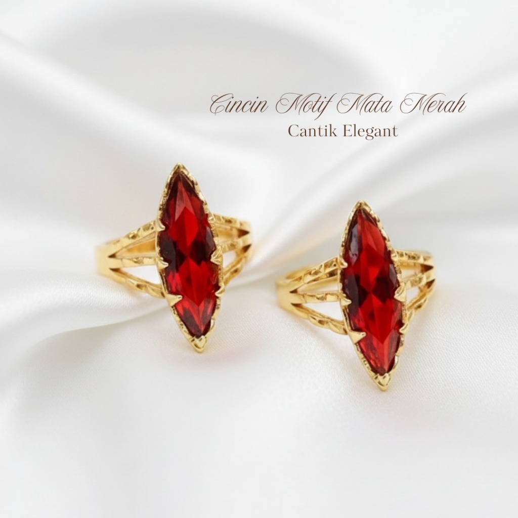 Cincin Koin Motif Mata Merah Cantik Elegant