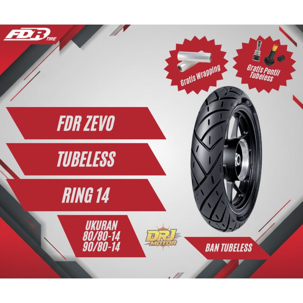 BAN FDR SPORT ZEVO TUBELESS UNTUK MOTOR MATIC RING 14