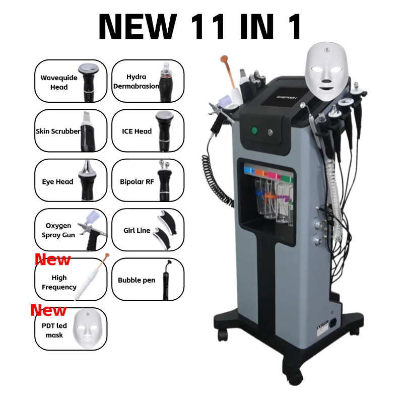 Ready Versi upgrade 11 in 1 Hydra Mesin Kecantikan Wajah Multifungsi Pembersih Wajah