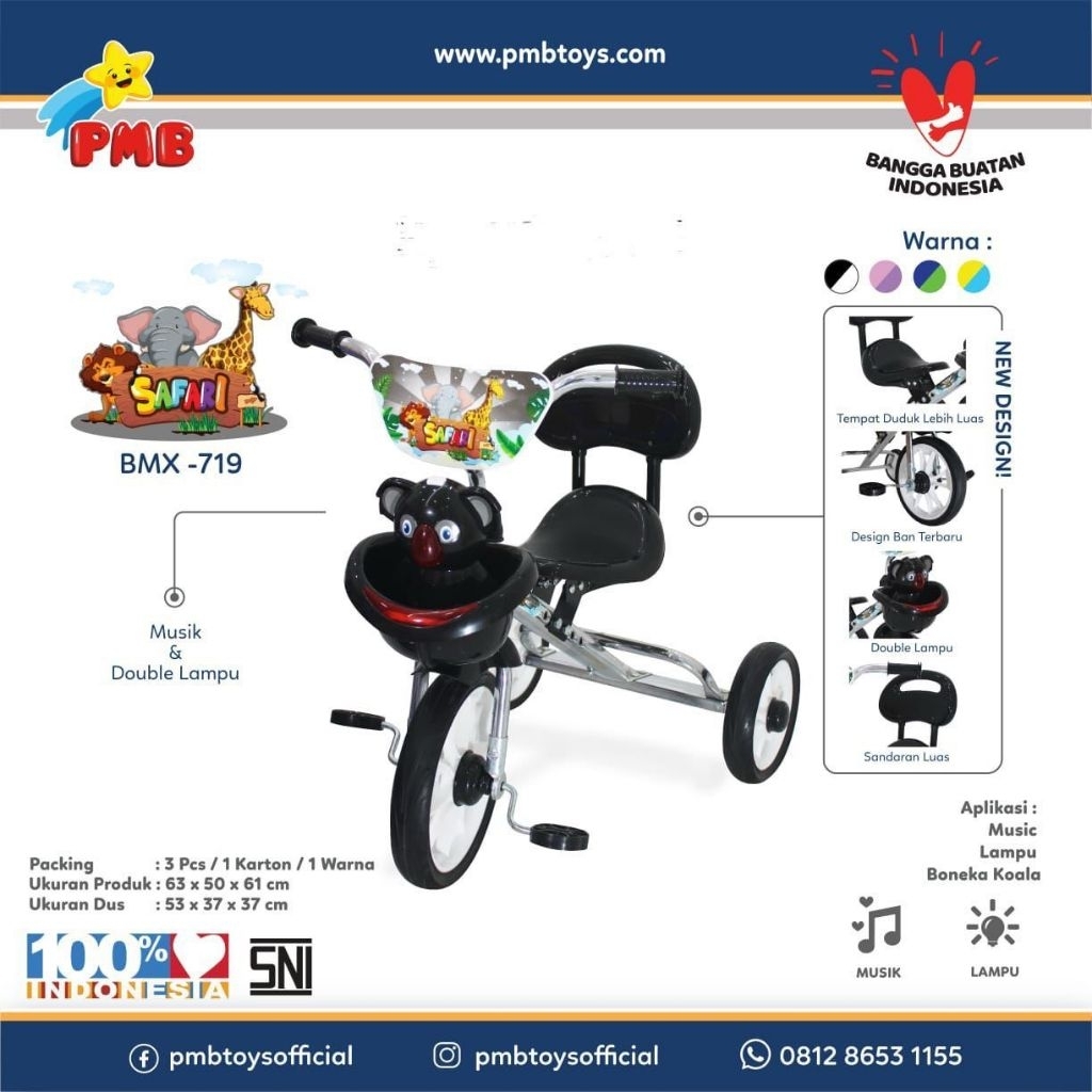Sepeda Anak Roda 3 Type BMX 719