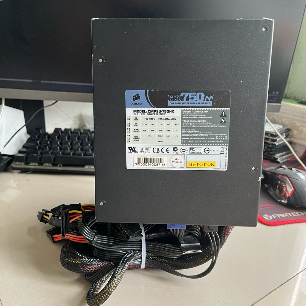 PSU GAMING CORSAIR HX750W 80+ SILVER MODULAR