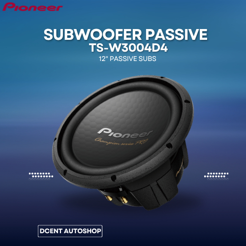 Subwoofer Pasif Mobil - Subwoofer Pioneer TS-W3004D4 - 12 Inch  - Daya 2400 Watt Subwoofer Pasif Aud