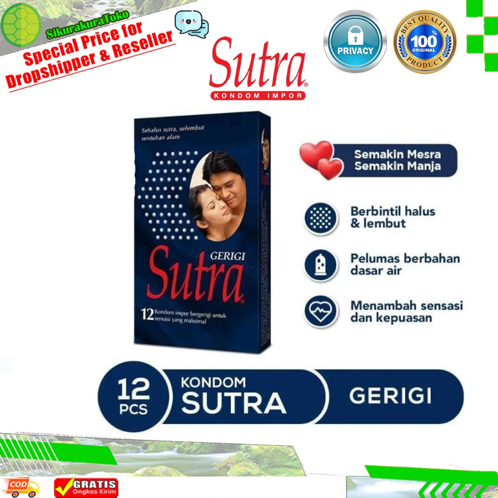 (SKR) PRIVASI TERJAMIN Kondom Condom Sutra Bergerigi Gerigi Berduri Dotted Bintil isi 12 pcs 2 3