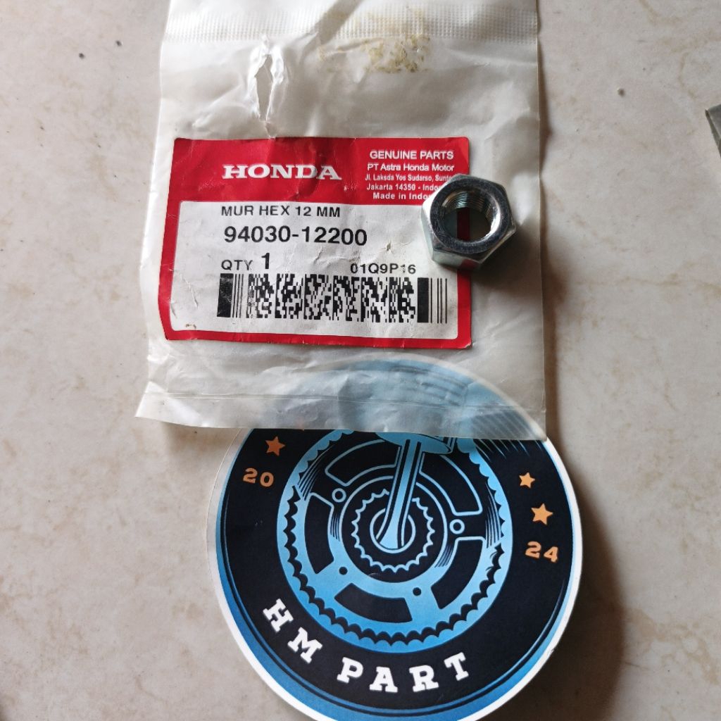 Mur Pully Belakang 12mm Honda Vario Beat Scoopy Original Ahm 94030-12200