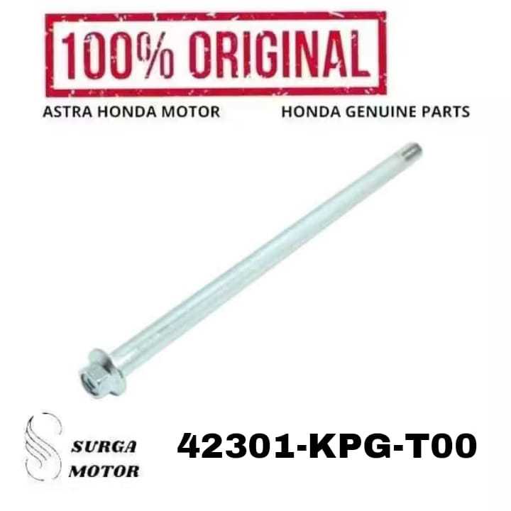 As Roda Belakang Motor  Supra X Blade 125 FI 42301KPGT00 42301-KPG-T00 Axle RR Wheel    HGP Original