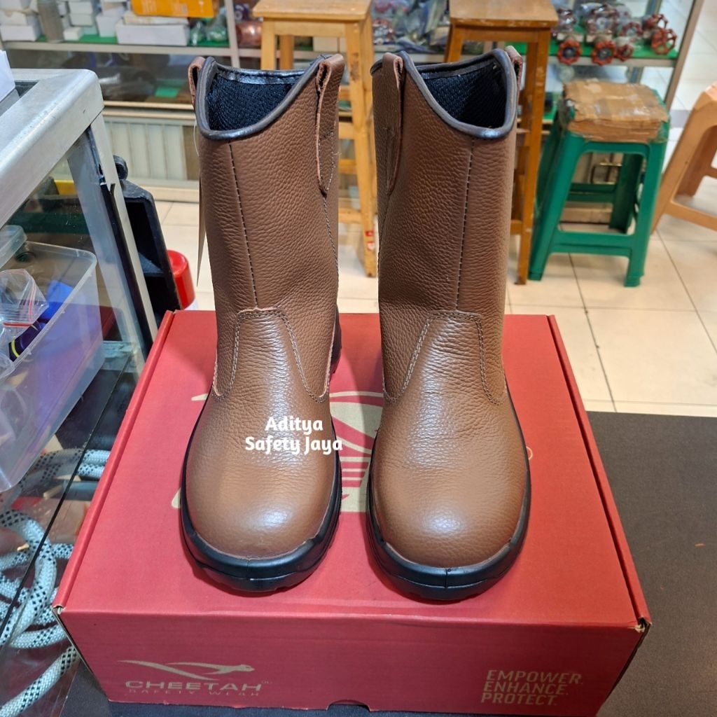 Sepatu Safety Cheetah 7288 C Original / Safety Shoes Cheetah 7288 Brown