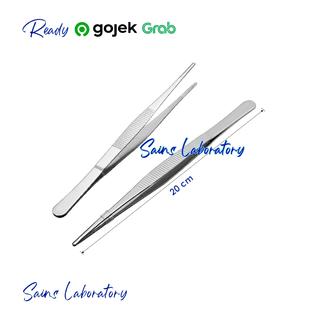 Pinset Anatomis Lurus 20 cm Pincet Medis Pinset Anatomi Stainless Steel Pinset Medic Dressing Forcep