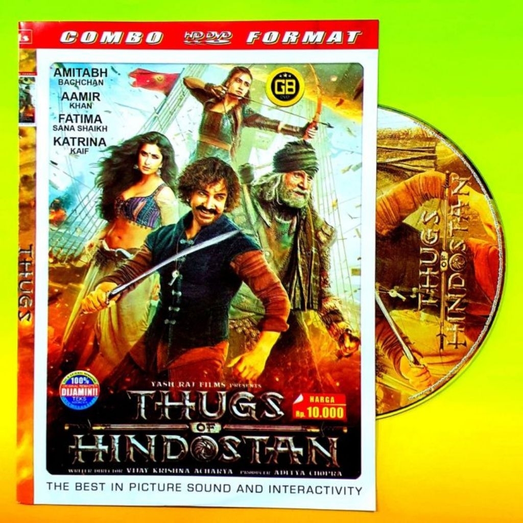 KASET DVD FILMM INDIA BOLLYWOOD THUGS HINDOSTAN-DVD INDIA ACTION COLLOSAL KERAJAAN