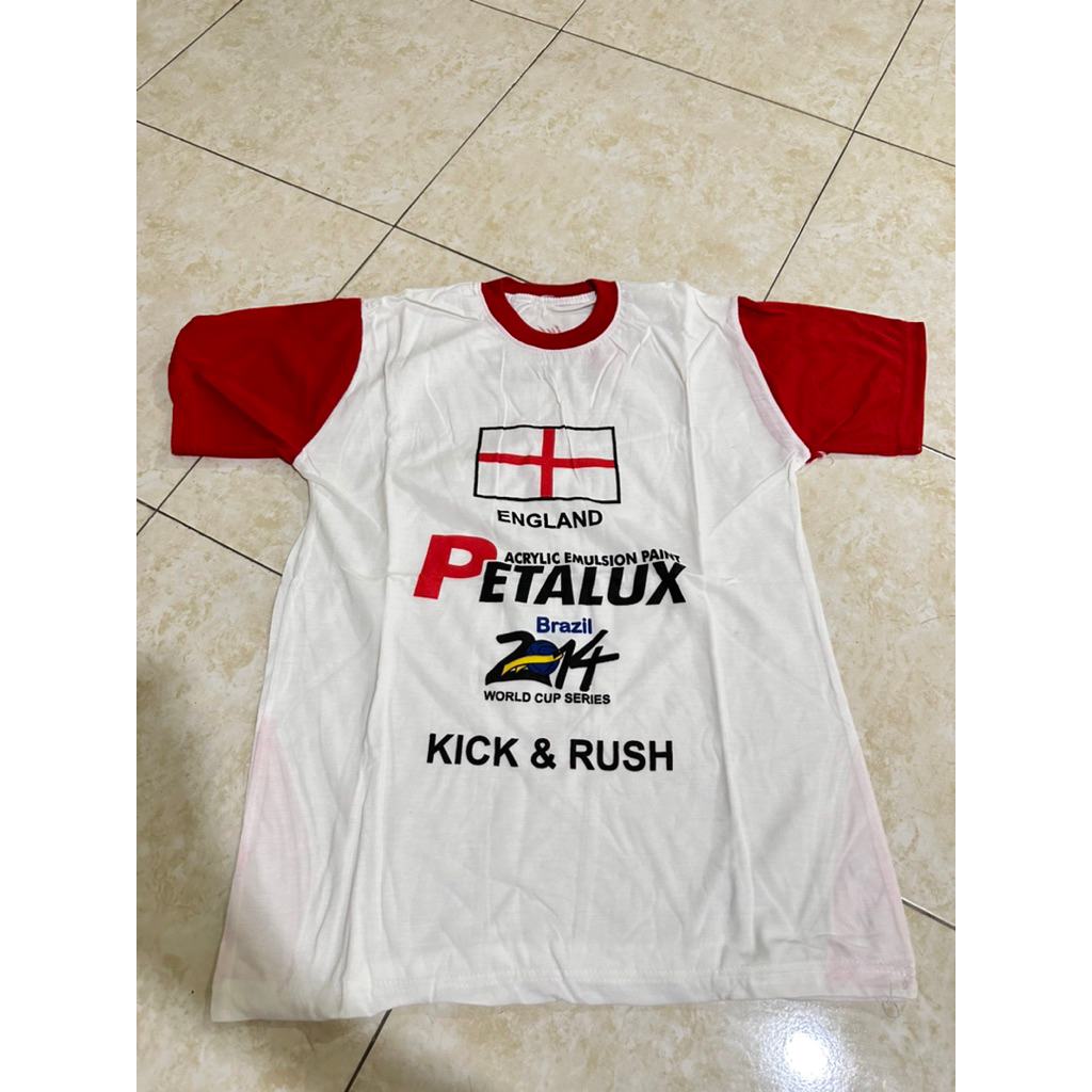 Kaos Iklan Promosi Meiji Piala Dunia Brazil 2014 Jersey World Cup T Shirt Katun