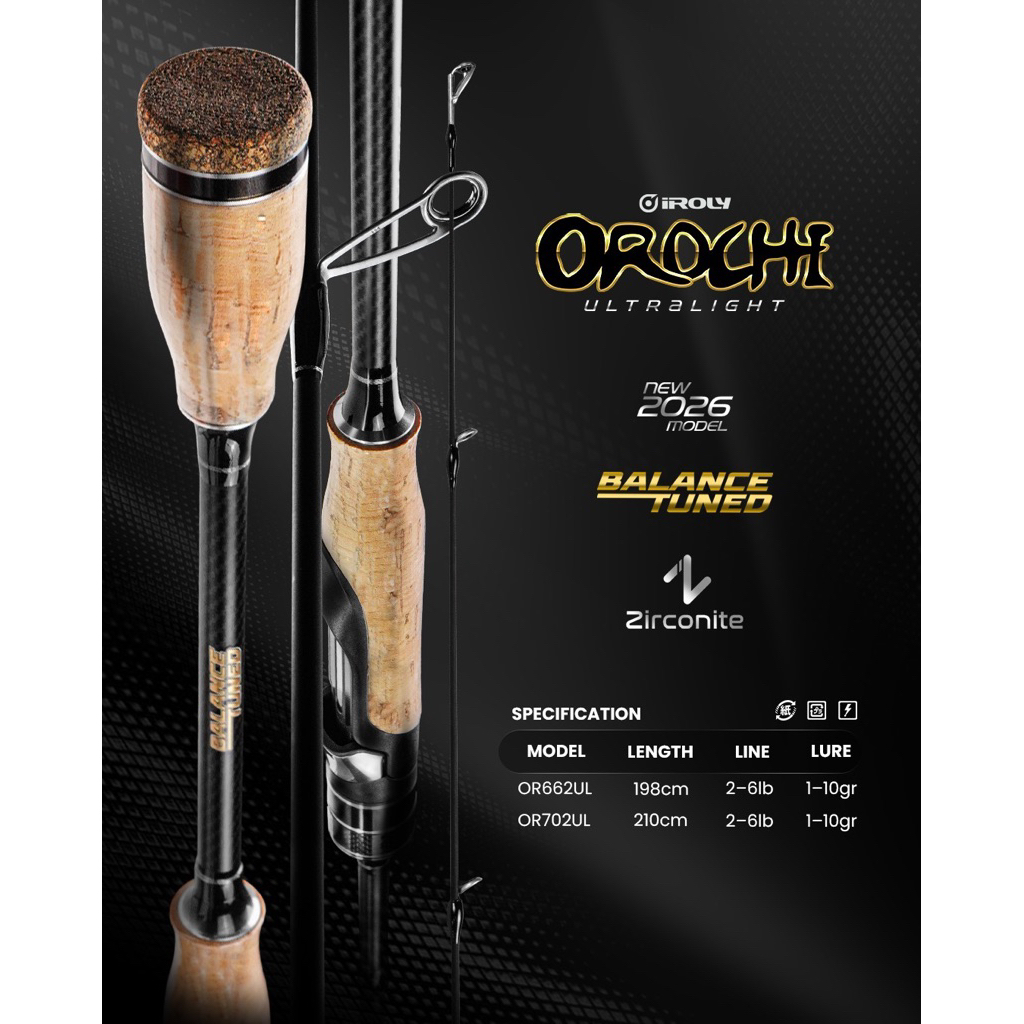 JORAN ULTRALIGHT IROLY OROCHI BALANCE TUNED 662 & 702 2-6LB