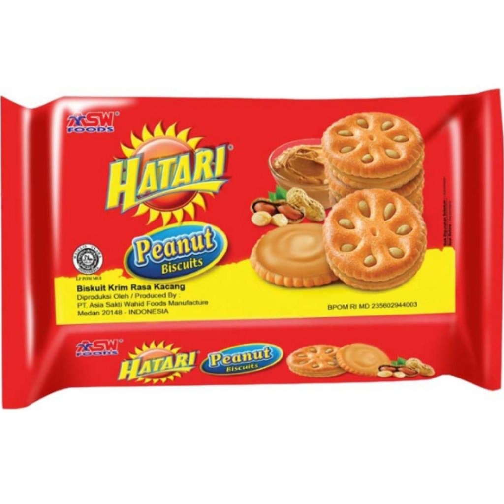 Hatari Biskuit Krim Kacang 225 g
