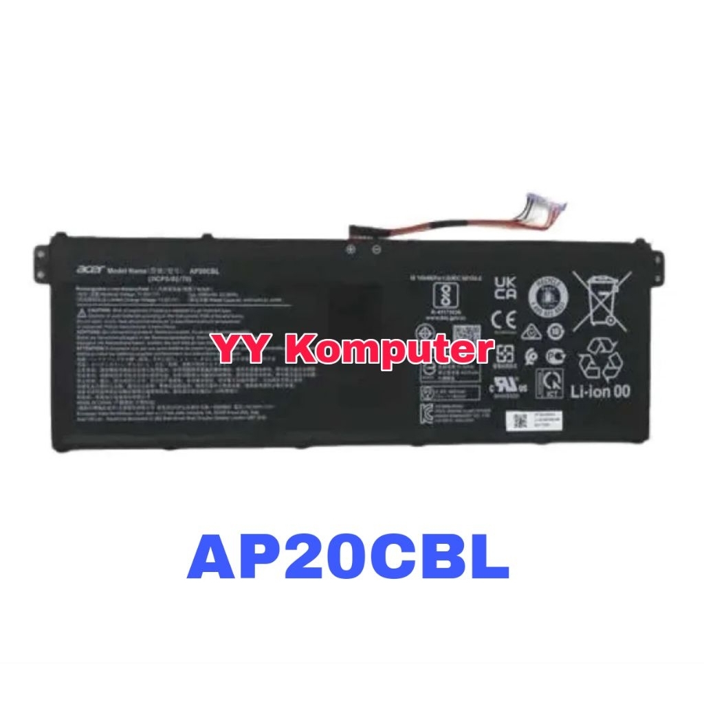 Baterai Laptop Acer TravelMate P2 TMP215-41 TMP214-41-G2 TMP214-41-G3 AP20CBL