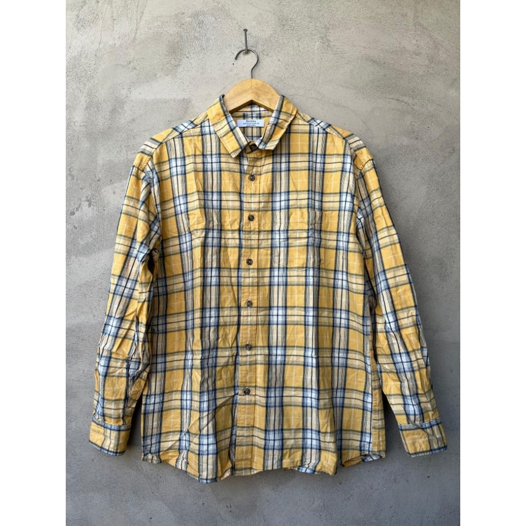 Bershka kemeja flanel pria XS fit M