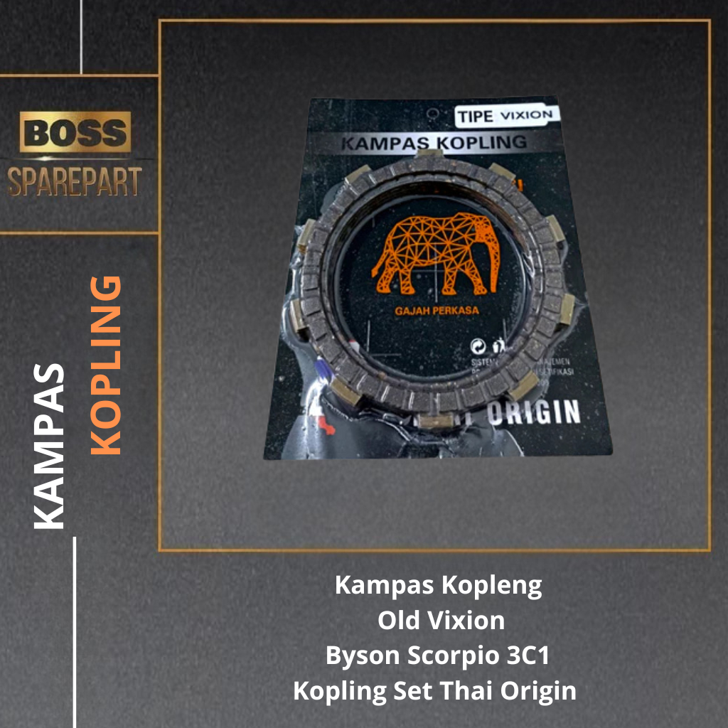 Kampas Kopleng Kanvas Old Vixion Vixion Lama Byson Scorpio 3C1 Plat Kopling Set Thai Origin