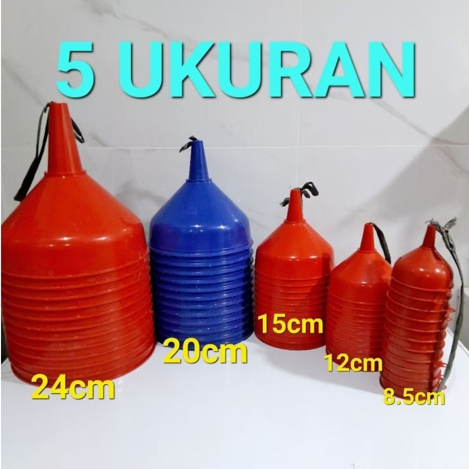 Corong Plastik 5 Ukuran / Corong Minyak Corong Air Corong Plastik Besar Corong Plastik Kecil