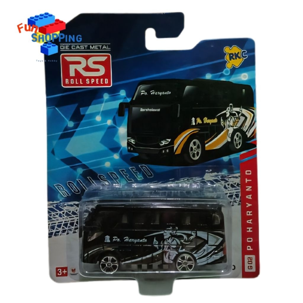 Roll Speed Diecast 1:100 Metal Alloy Bus PO HARYANTO