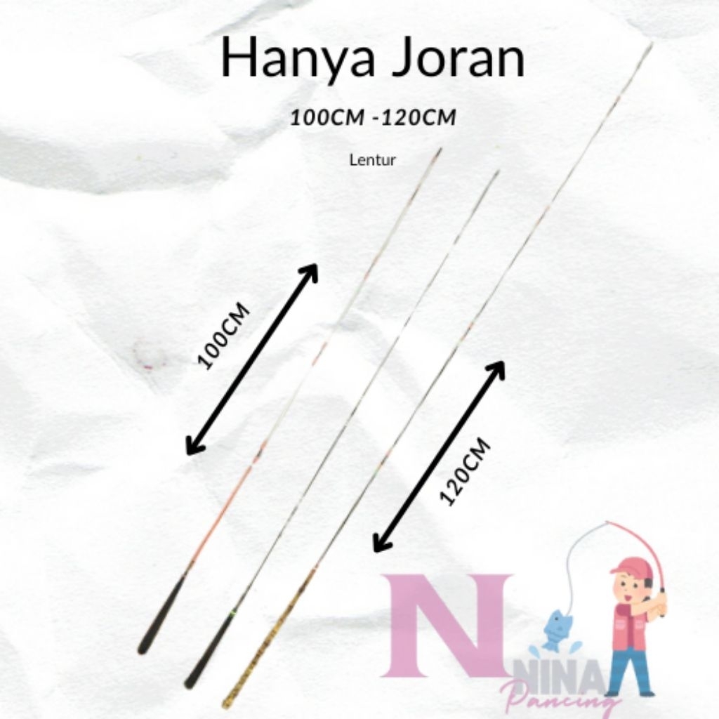 ( Hanya Joran ) wader super lentur micro fishing 100-120CM