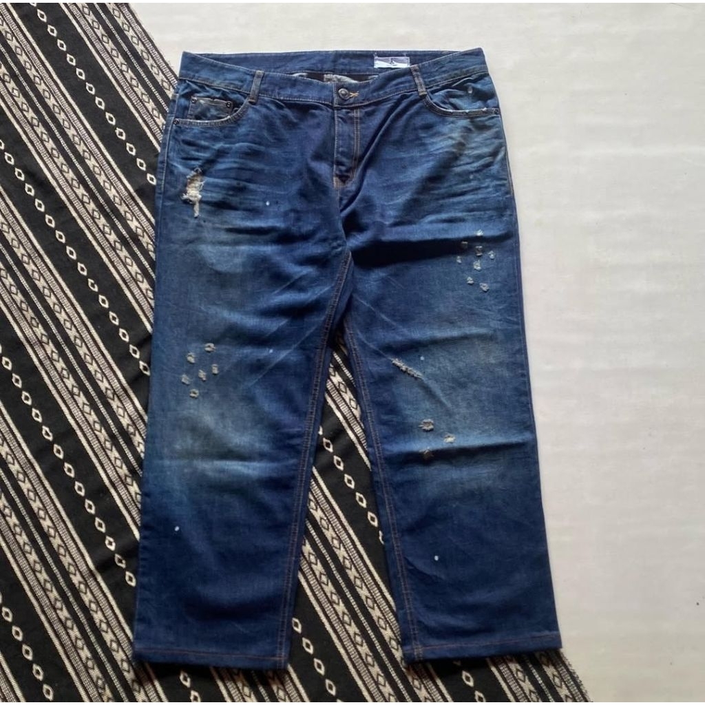 Preloved Bakulan Secondbrand DenimPants Ripped Okkane