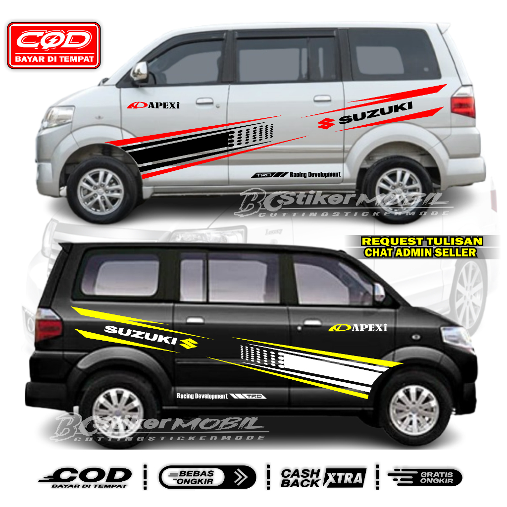 Stiker Striping List Stiker Mobil APV Stiker Stiker Cutting Mobil SUZUKI APV terbaru