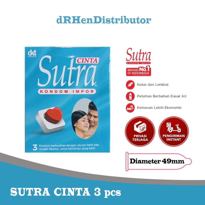 Sutra Kondom Cinta Slimfit Diameter 49mm isi 3 pcs