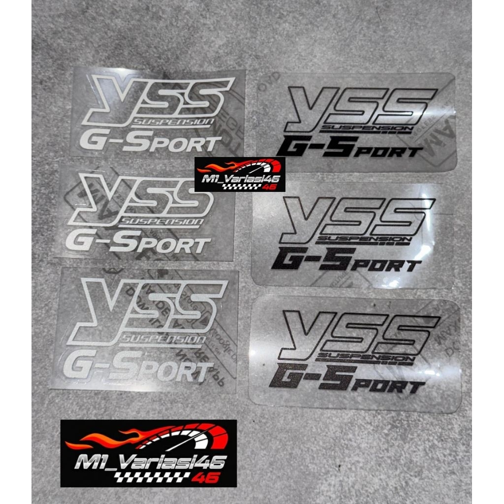 Sticker Shockbreaker Yss G-Sport Transparan Stiker Yss Suspension G Sport