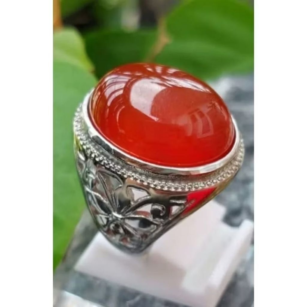 Cincin Batu Akik Sulaiman Madu Original