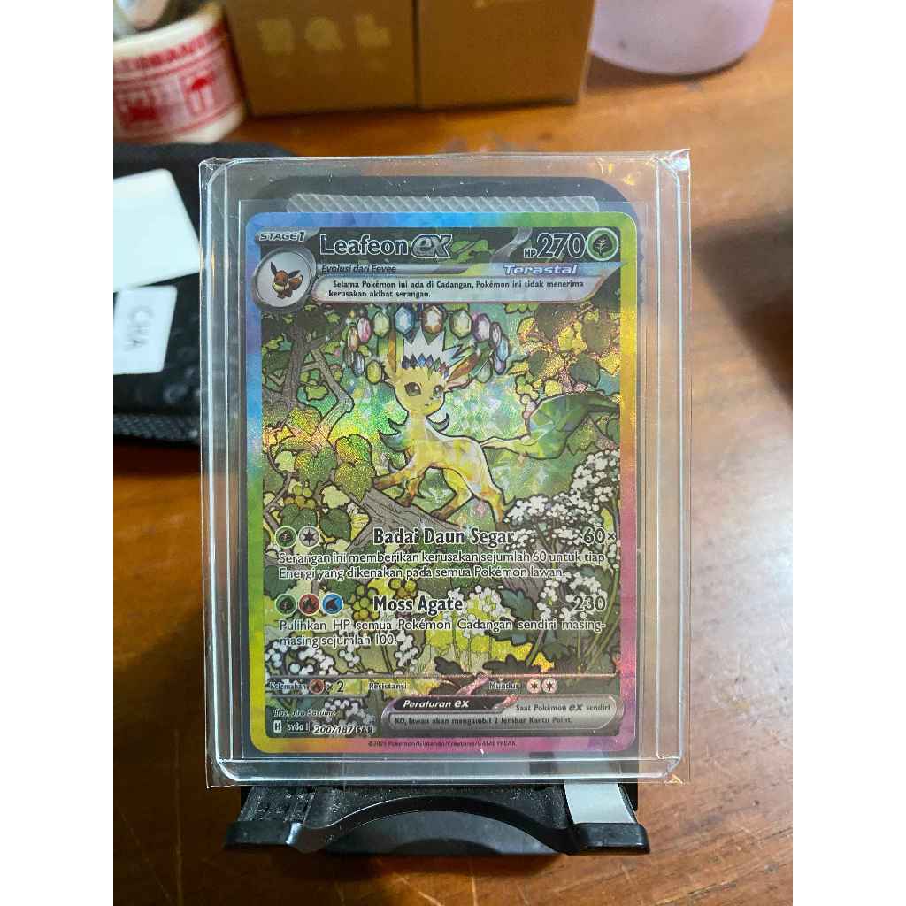 KARTU POKEMON - LEAFEON EX (200/187) SAR - SV8A - FESTIVAL TERASTAL