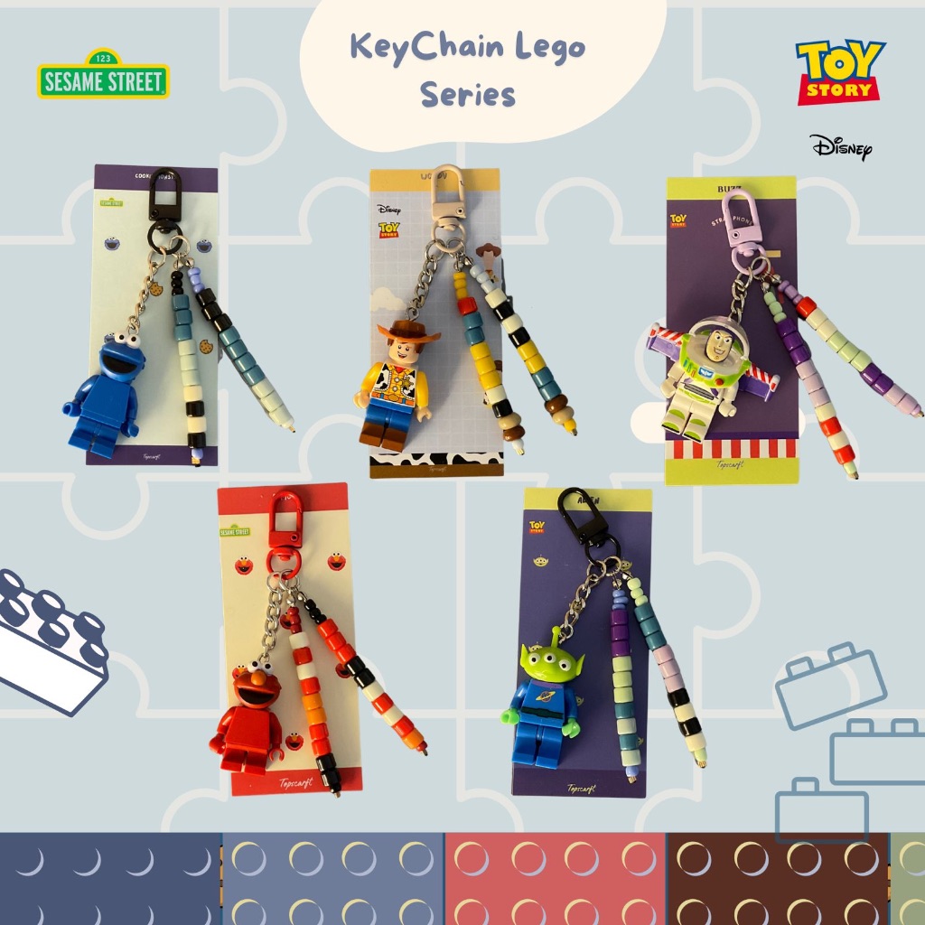 Key Chain Lego Brick | Toy Story | Disney | Gantungan Kunci Lego