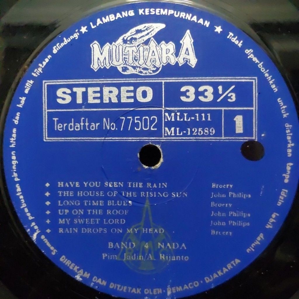 Vinyl Piringan Hitam Broery, John Philips & Band 4 Nada