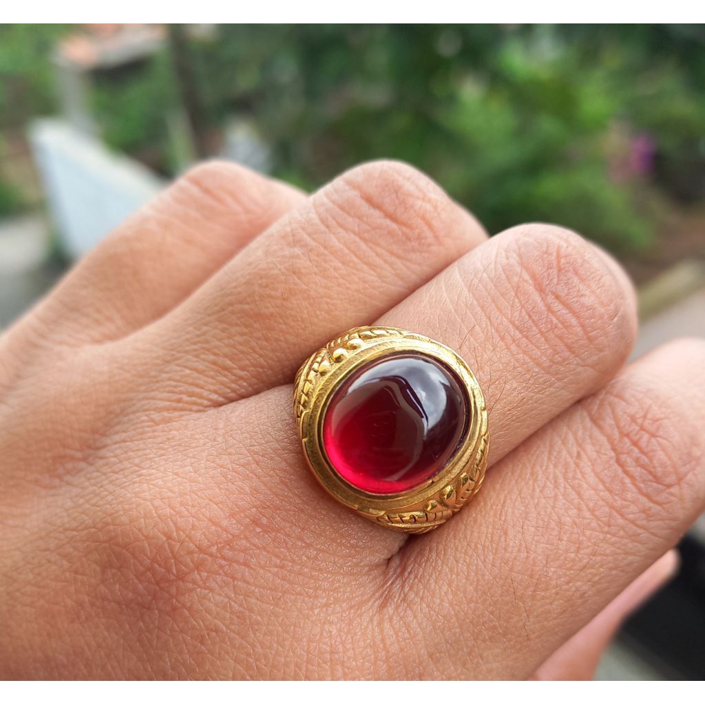 cincin batu merah siam bangkok original