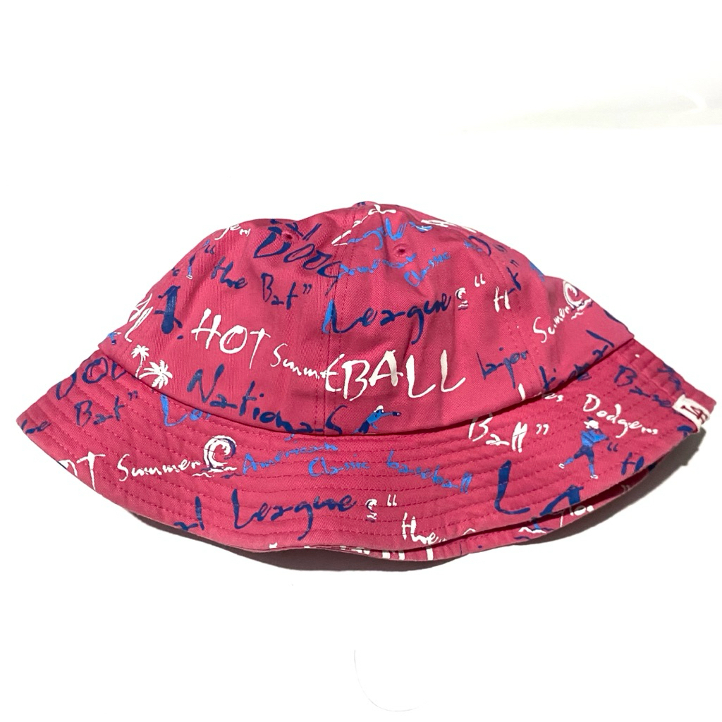 MLB LA Dodgers Bucket Hat Pink Size S Lingkar Kepala 57 cm