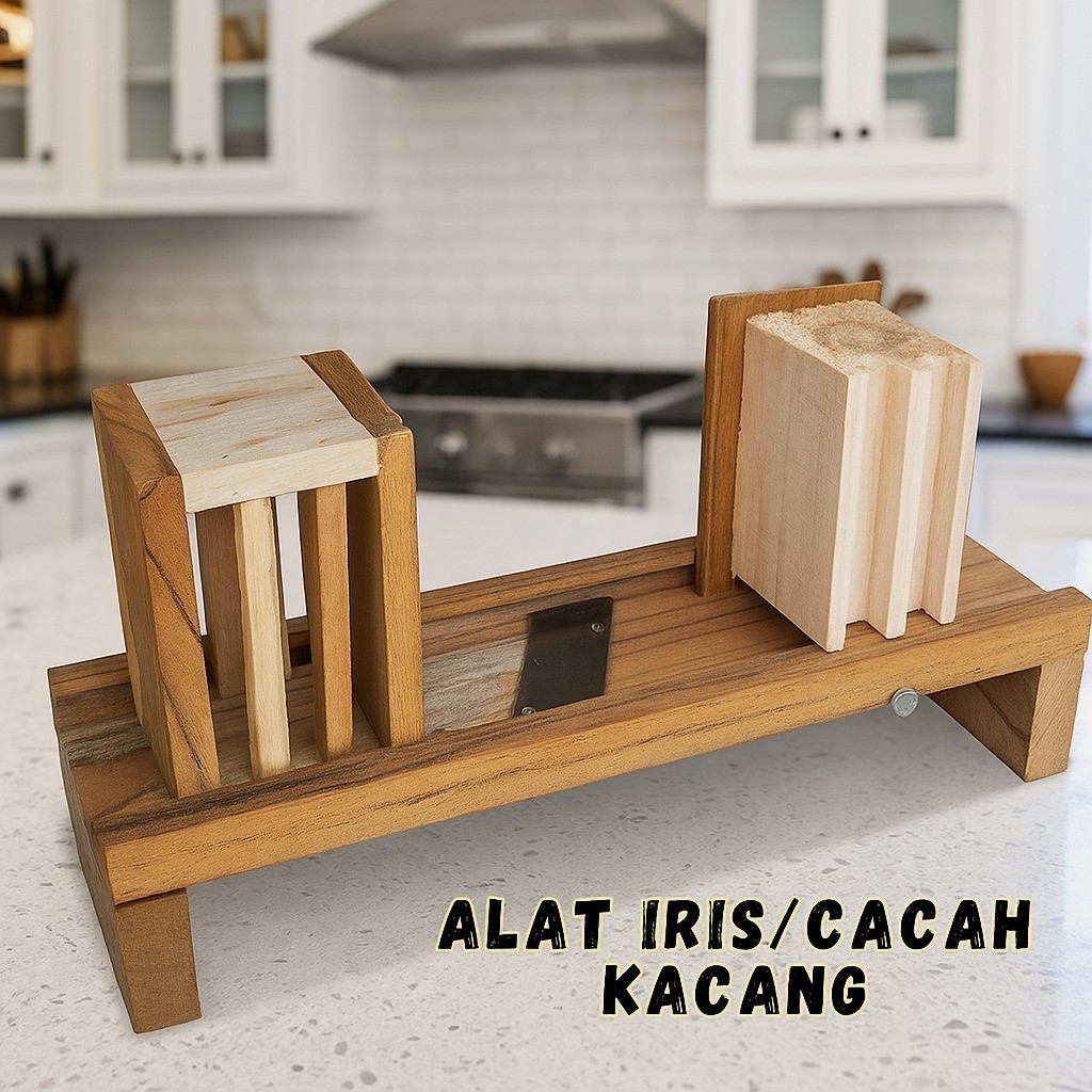 Alat Perajang Pemotong Kacang Tanah untuk Membuat Peyek bahan kayu jati