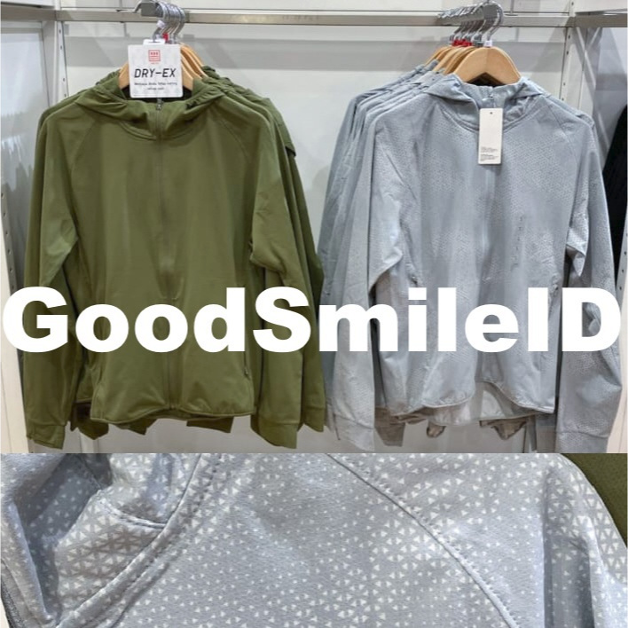 SALE MEN Jaket DRY-EX Hoodie UV Protection Jacket Active Ultra Stretch Olahraga Sport Aktif AIRism C