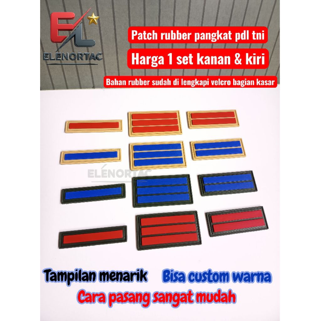 patch rubber pangkat tamtama prada pratu praka tni ad tni al