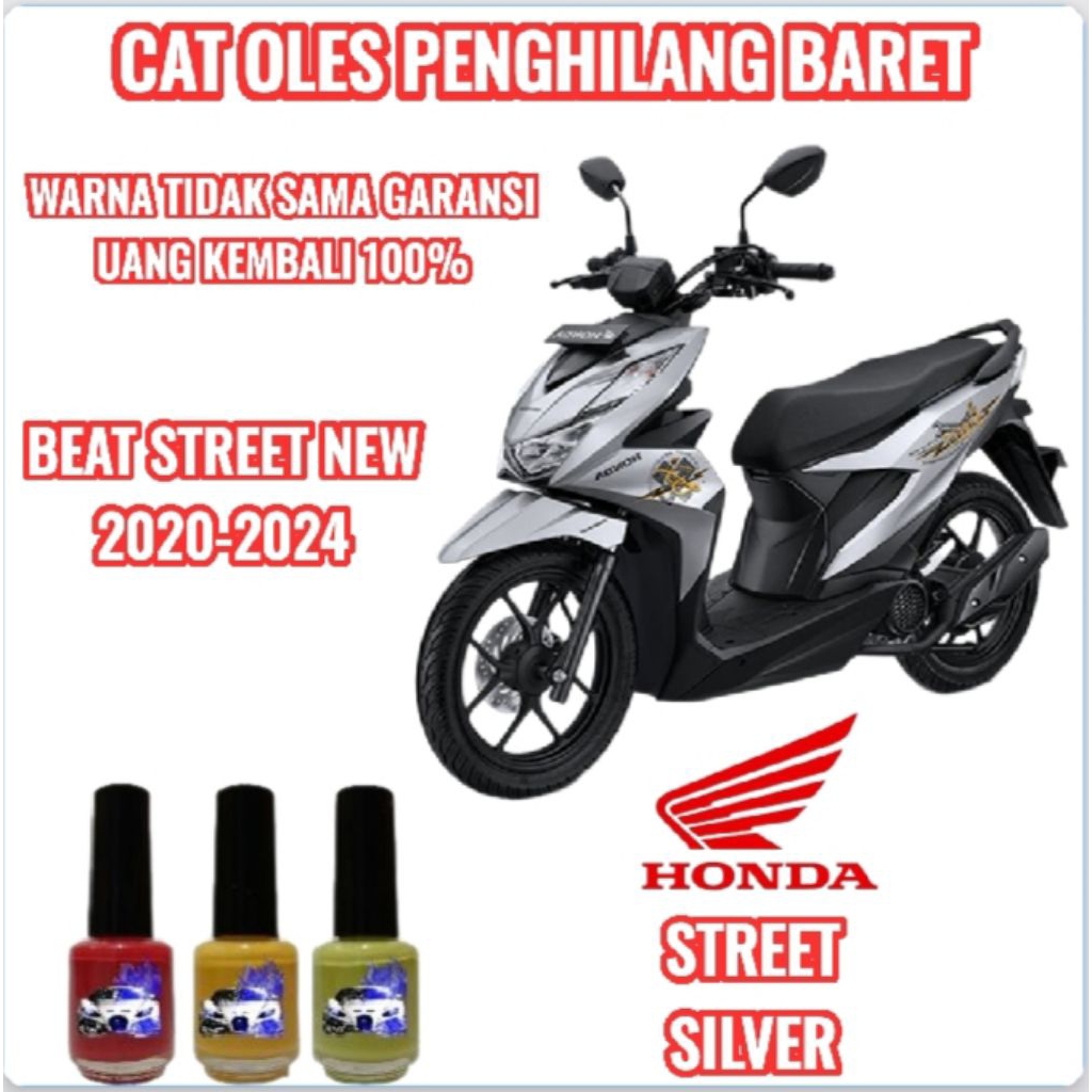 CAT OLES PENGHILANG BARET MOTOR HONDA BEAT STREET SILVER 2020,2021,2022,2023,2024 TERMURAH