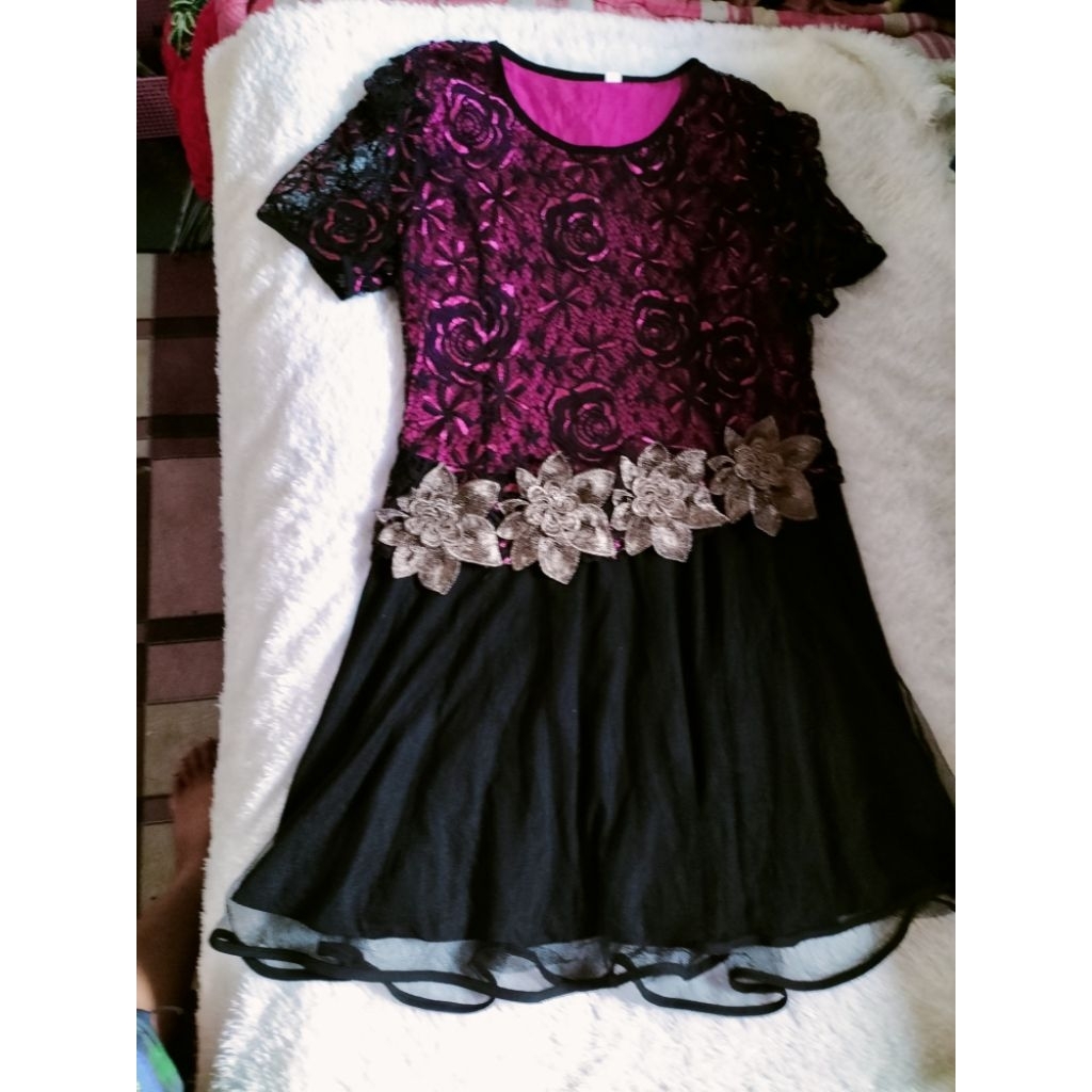 dress bunga flower floral vintage mewah premium elegant korea BKK Bangkok top atasan blouse rok skir